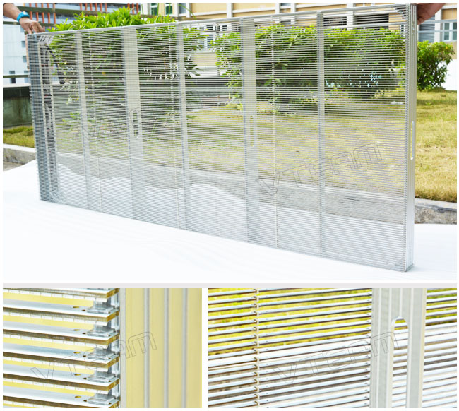 玻璃幕墙LED通明屏ISKY箱体展示图